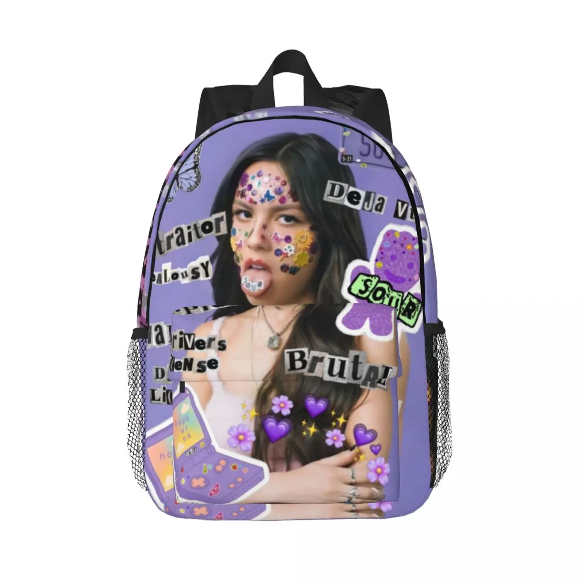 Olivia Rodrigo-sour Printed Lightweight Casual Schoolbag For School, Outdoor, Shopping, Office 15inch