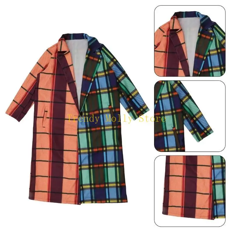 

N5KB Autumn Winter Woolen Coat For Womens Warm Lapel Open Front Overcoats