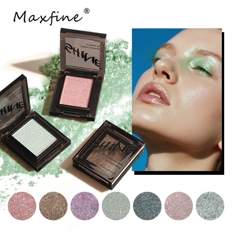 Shine Shimmer Eyeshadow Portable Single Pan Sparkling Glitter Makeup Multi-use For Eyes Face Highlight Festival Party Cosmetic