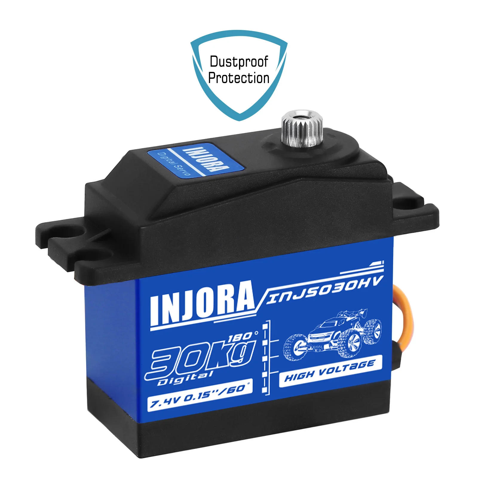 INJORA INJS030HV High Voltage Waterproof 30KG Digital Servo for 1/10 RC Car ARRMA KRATON