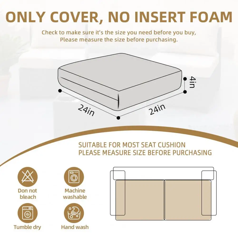 Patio Cushion Cover Waterproof Waterproof Patio Cushion Covers Fade Resistant Outdoor Cushion Slipcovers Zippered Replacement