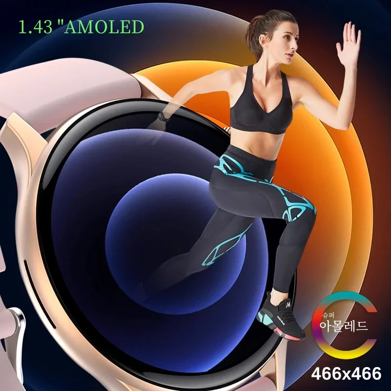 2023 Bluetooth Call Women Smart Watch AMOLED Full Touch Fitness IP68 Waterproof Men Smartwatch Lady Clock + box For Android IOS