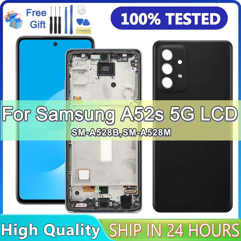 TFT A52S 5G Display Screen Assembly for Samsung Galaxy A52s 5G A528B A528B/DS A528N Lcd Display Digital Touch Screen Replacement