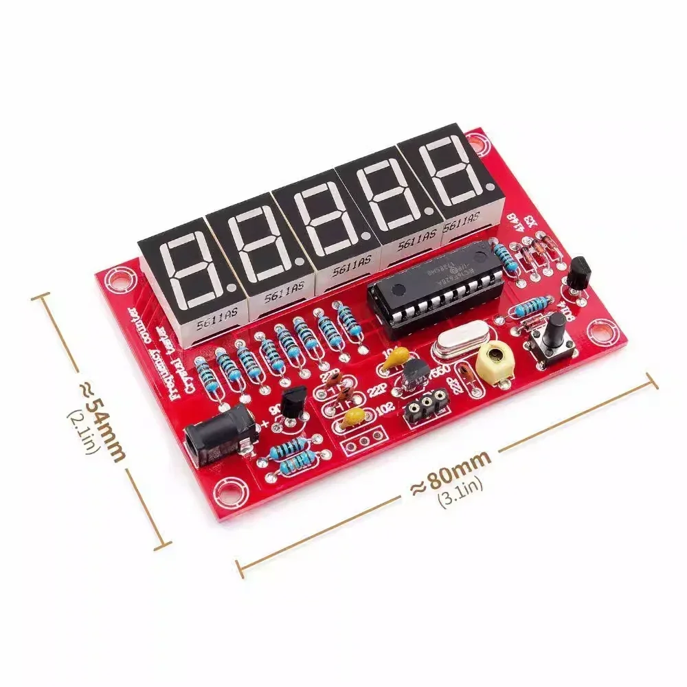 

Electronic Module DIY Kits RF 1Hz-50MHz Crystal Oscillator Frequency Counter Meter Digital LED Tester Meter DC 5V Module