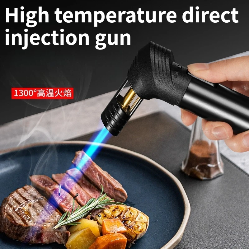 

New Windproof Lighter Direct Charging Inflatable Baking and Barbecue Spray Gun High Temperature Lighter Cigarette Accessories