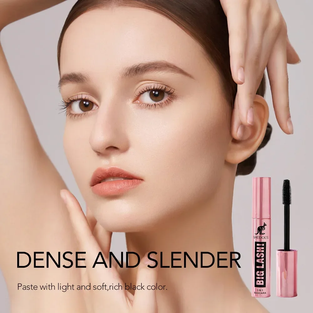 Shedoes Mascara imperméable Dense allongeant naturel bouclé noir Mascara hydrater durable pas de décoloration nouvelles offres spéciales Mascara 10 ml