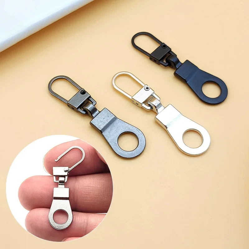 10PC Durable Metal Zipper Head Replacement Detachable Zipper Tab Puller Practical Repair For Purses Luggage Suitcase Accessories