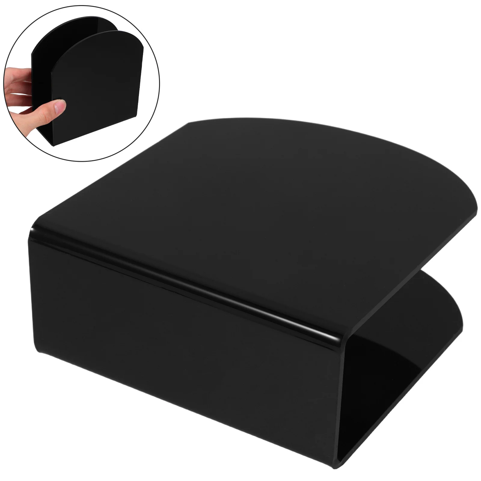 

Acrylic Napkin Holder Black Modern Elegant Tabletop Tissue Storage Organizer for Kitchen Dining Room Decorative Stand