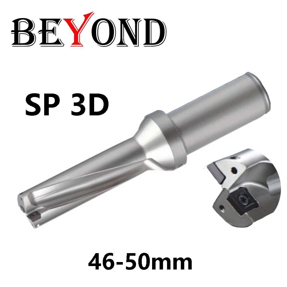 

BEYOND CNC Violent Drilling SP 3D 46 47 48 49 50 mm Quick U Drill Tool Bar Lathe Flat Bottom Insert Shank Water Spray Bit