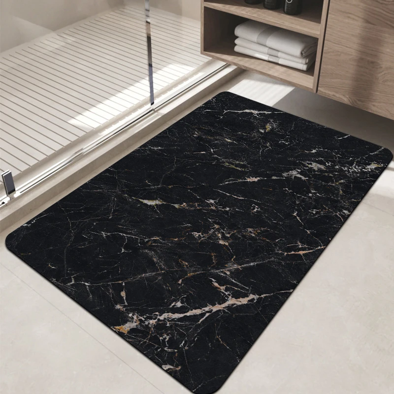 Super bathroom absorbent floor mat, entry-level bathroom door non-slip mat, dirt-resistant diatom mud absorbent mat, large size
