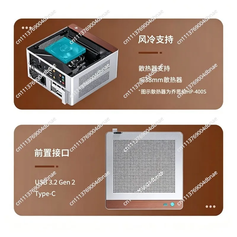 NV10 N10 ITX Mini Desktop Case 3.3mm Aluminum Alloy Chassis Shell Support 1U FLEX Power Suppl 4.5L Volume Small PC Casing