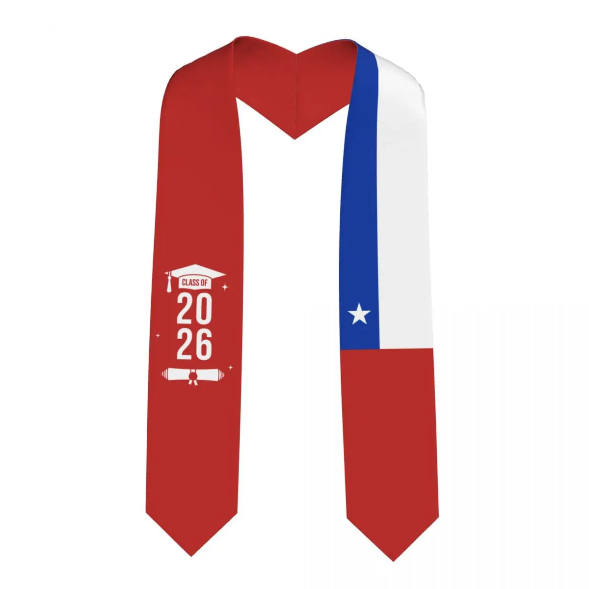 

Class Of 2026 Chile Flag Graduation Stole Sash Scarf For International Students Proud 183CM Long