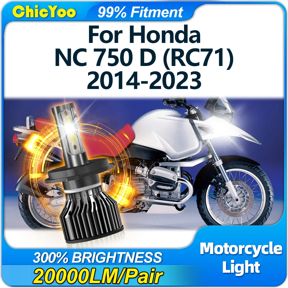 

Motorcycle LED Headlight Bulb 20000LM Hi Lo Beam Motorbike Lamp 12V For Honda NC 750 D (RC71) 2014-2018 2019 2020 2021 2022 2023