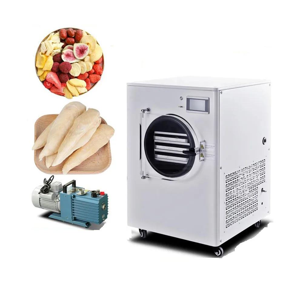 Machine Use Shipping Lyophilizer 4 Tray Door Harvest Right Fruit Food Vegetable Vacuum Freeze Dryer