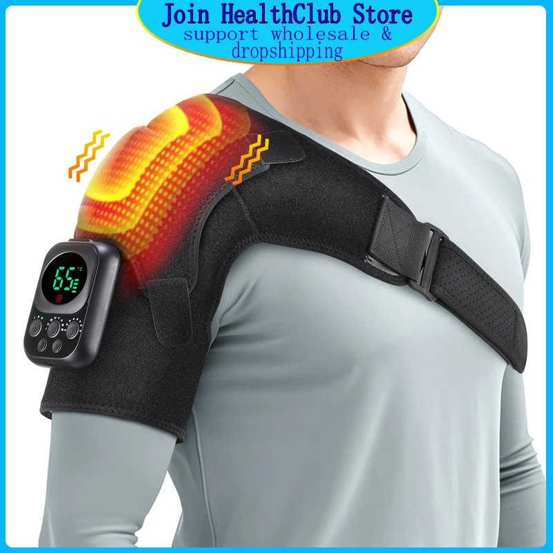 

Электрический нагревательный массажер для плеч, вибрационный бандаж, умная расслабление мышц, облегчение усталости, дискомфорт, беспроводное управление