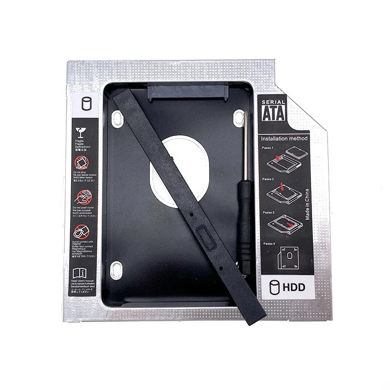 9.0 9.5 12.7mm HDD Caddy SATA 3.0 untuk 2.5 "casing SSD Hard Disk Drive Adapter untuk Laptop CD DVD-ROM Optibay