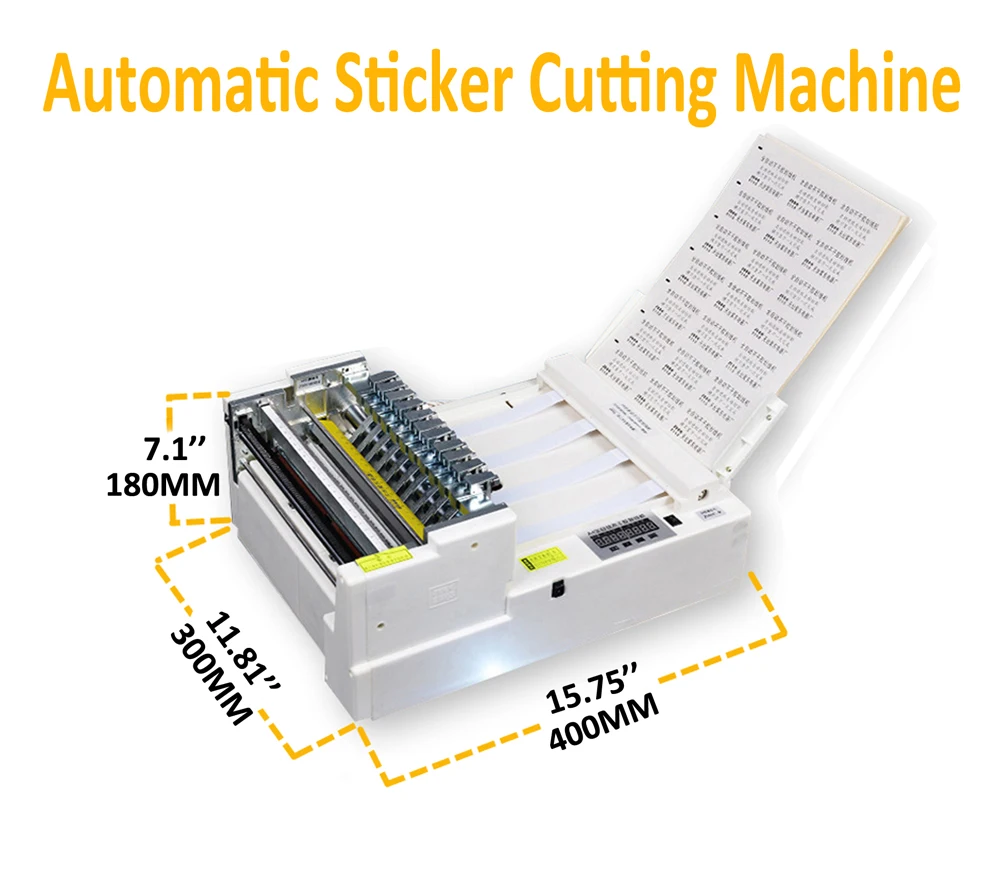 

Automatic Sheet Cutter Sticker Die Cutter Machine A4 electric eye tungsten steel square Paper Guillotine Slitter Cutting Machine