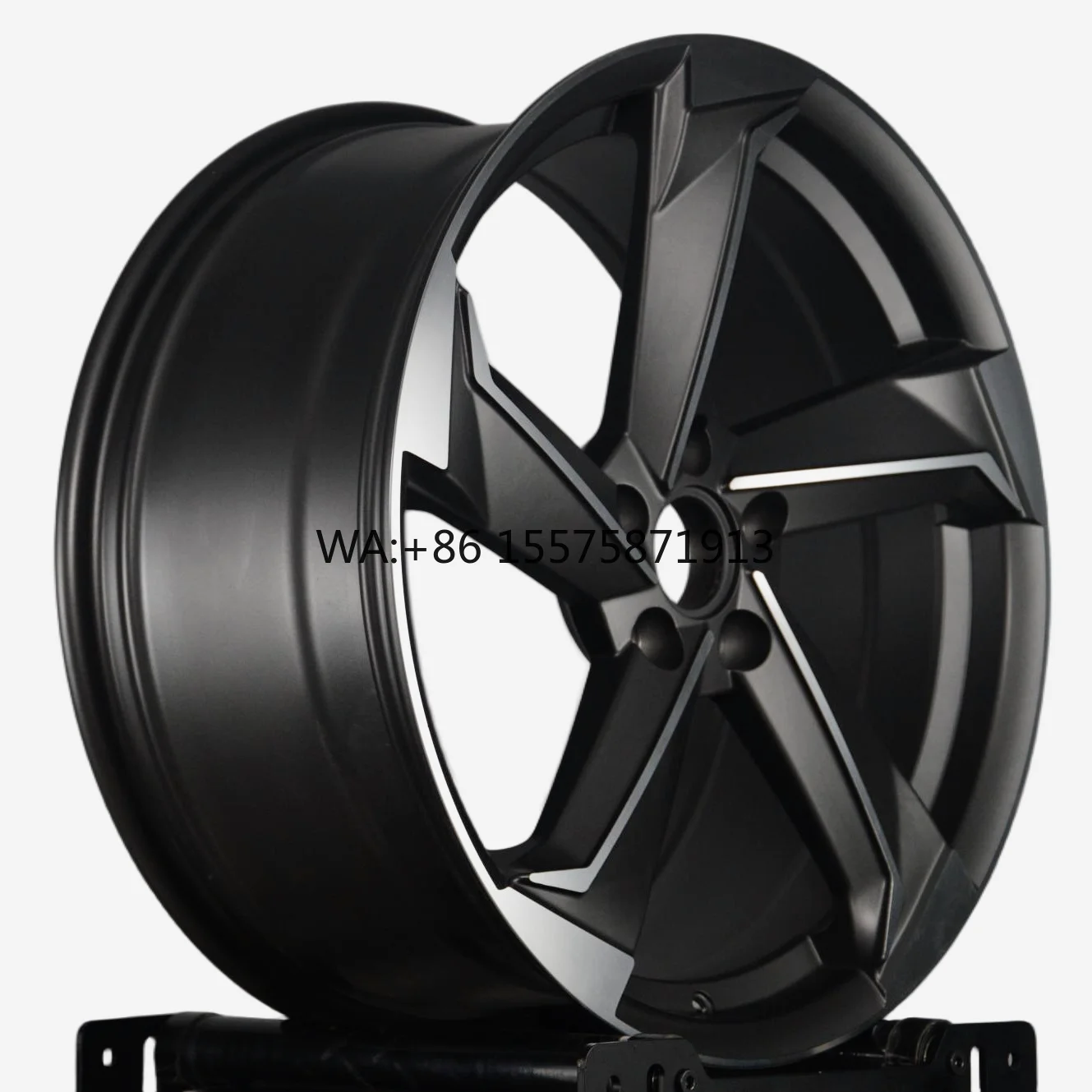 For Customizable ODM Monoblock Forged RS Style Blade 20 21 22 23 Inch 5x112 for Audi A6L A7 Matte Black Brushed Line Custom Hub