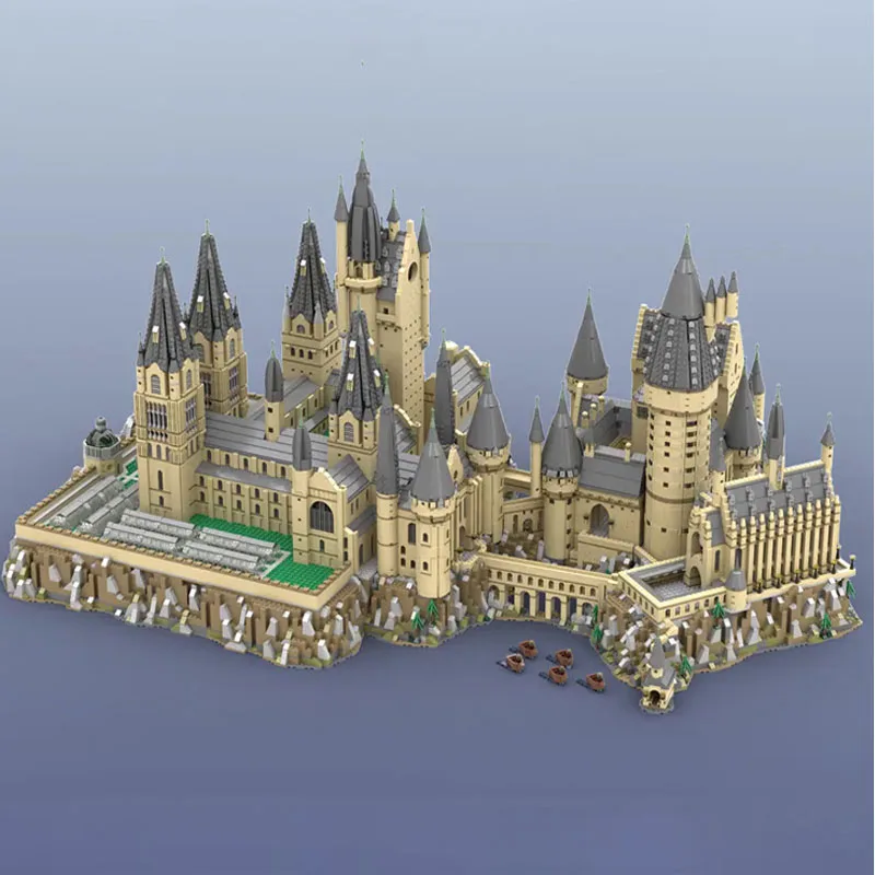 

MOC-30884 Model Magic Movie Castle centra compatible 71043 Central courtyard Fountain square Assembly Building Blocks brick Toys