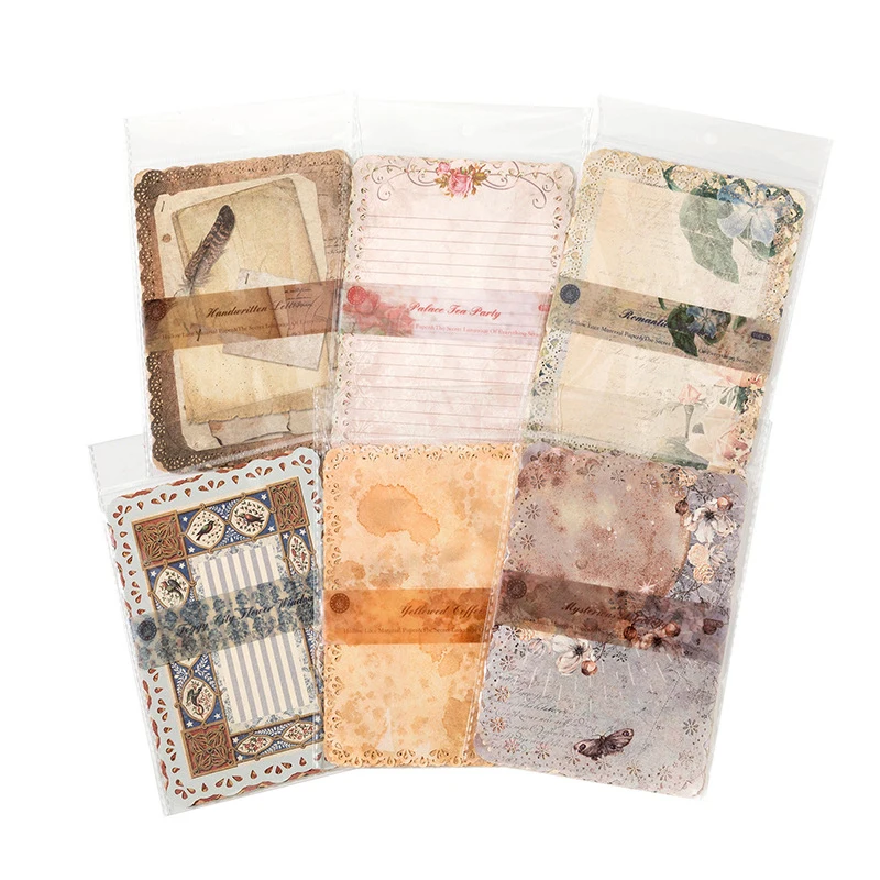 ورق من مادة الدانتيل المجوف الكلاسيكي ، ورق تخزين بطاقات فرنسي ، كولاج زينة يدوي ، تصميم قرطاسية ، 10