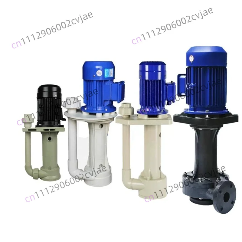 Vertical Pump in Anti-corrosion Tank 220V 380V Plastic Chemical Pump Vertical Acid and Alkali Resistant Submerged Pump