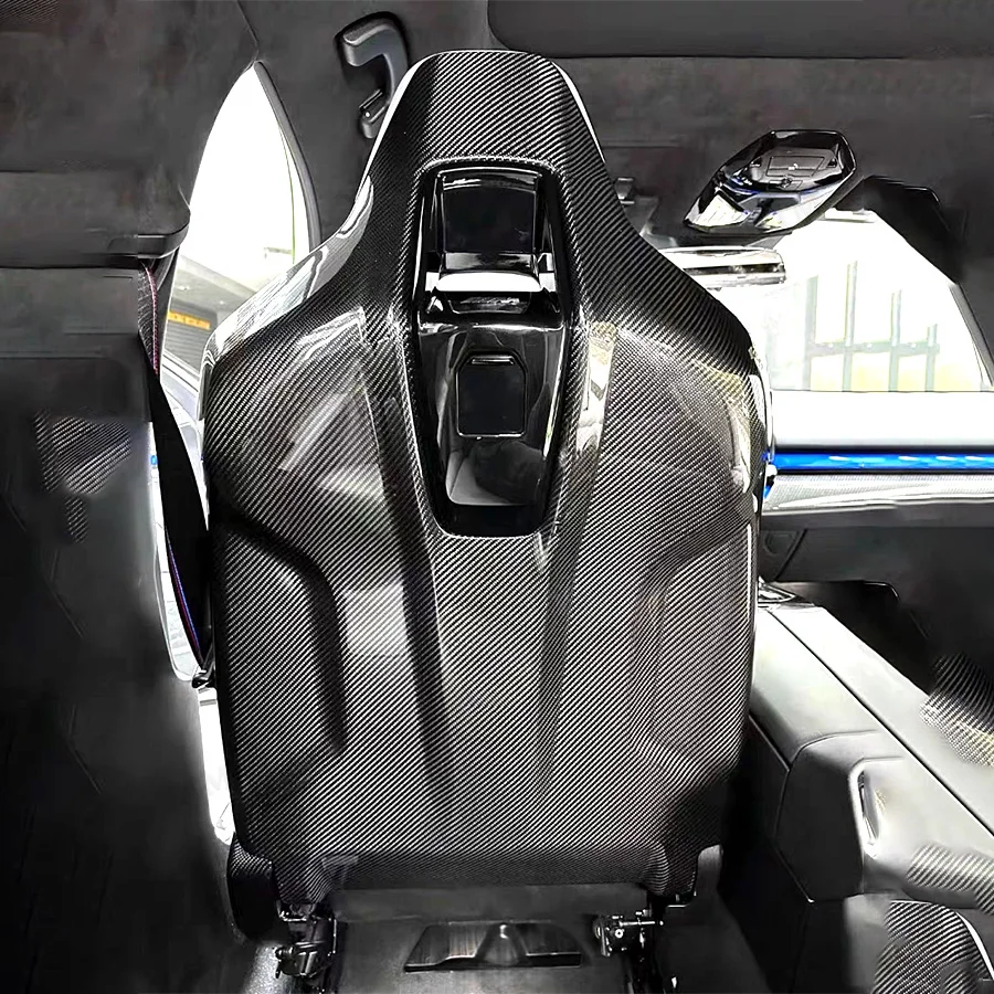 For BMW M5 G90 Dry Carbon fiber seat backrest decoration seat side panel bottom plate internal backrest cover body kit