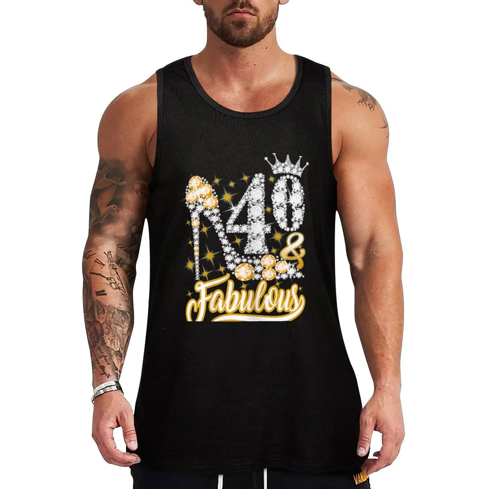 

Womens 40 And Fabulous Diamond Gift For Women Tank Top mens clothing men clothings anime t-shirts fashion 2025 man