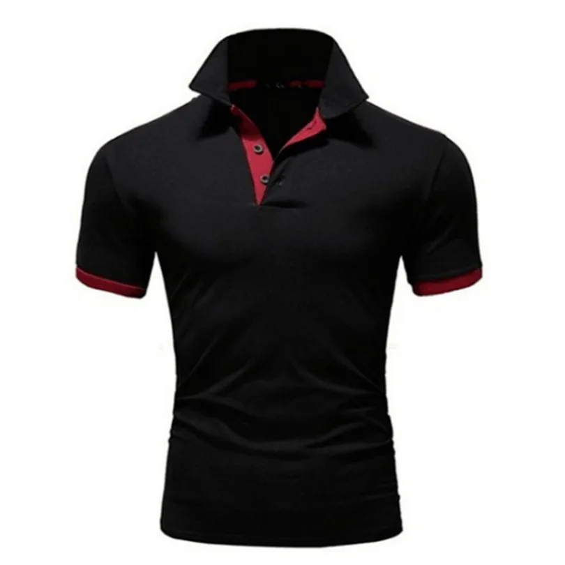 New Polo Shirt Men Summer Stritching Men\'s Shorts Sleeve Polo S-5XL Men Tee Shirt