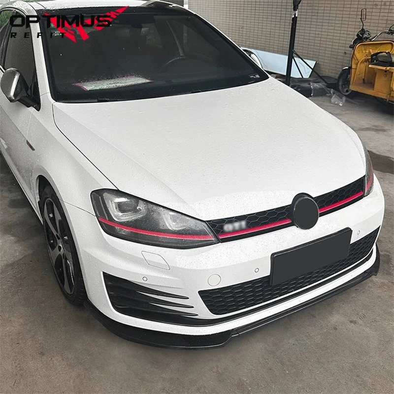 Car spoiler modified front shovelFor Volkswagen Golf MK7GTI/7.5GTI/R 3pcs Car Front Bumper Lip Tuning Diffuser Body Kit Spoiler