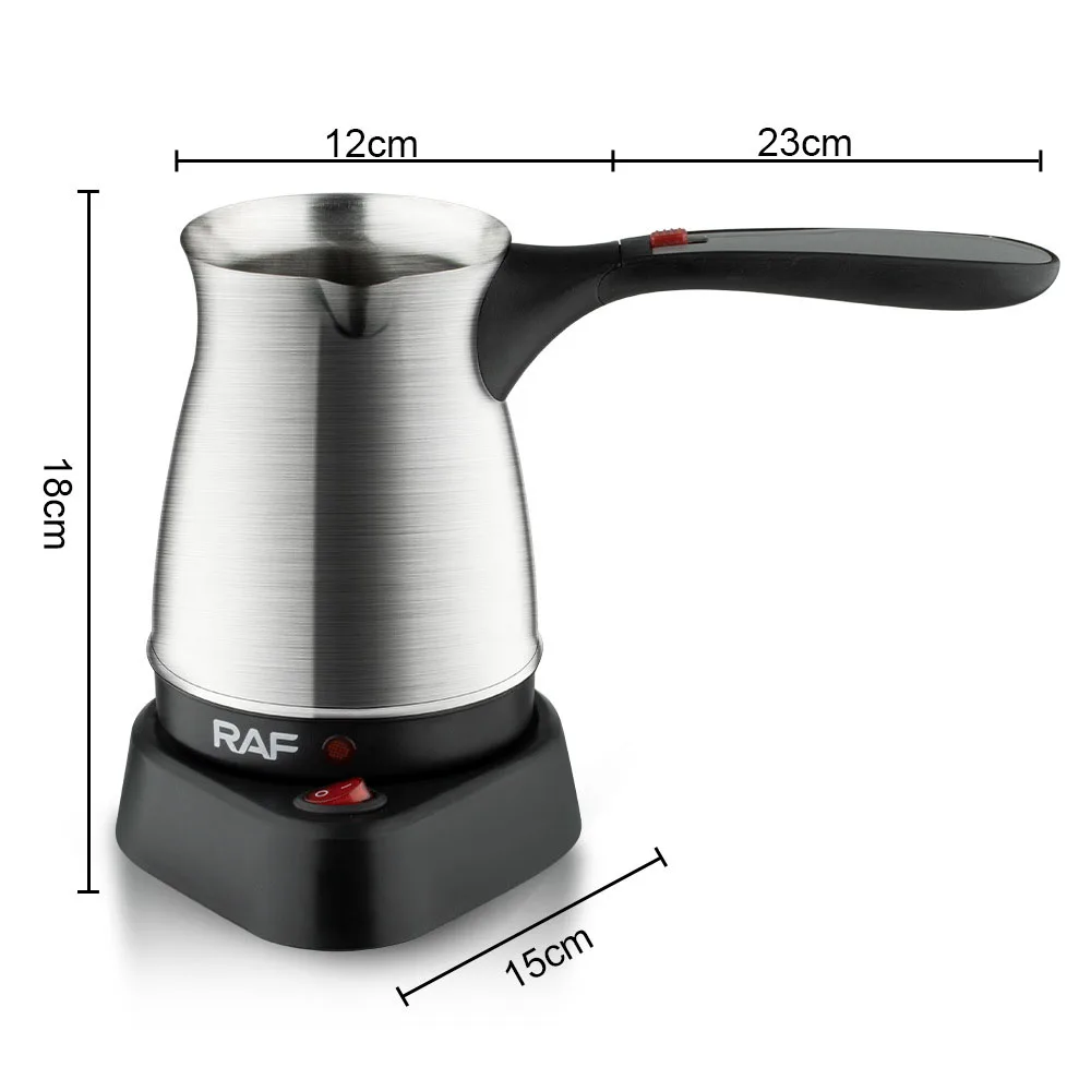 Electric Turkish Coffee Maker, 500ML Large Capacity, 5Cup Capacity,Cool Touch Handle Ergonomic Anti Scald Handle,Stainless Steel