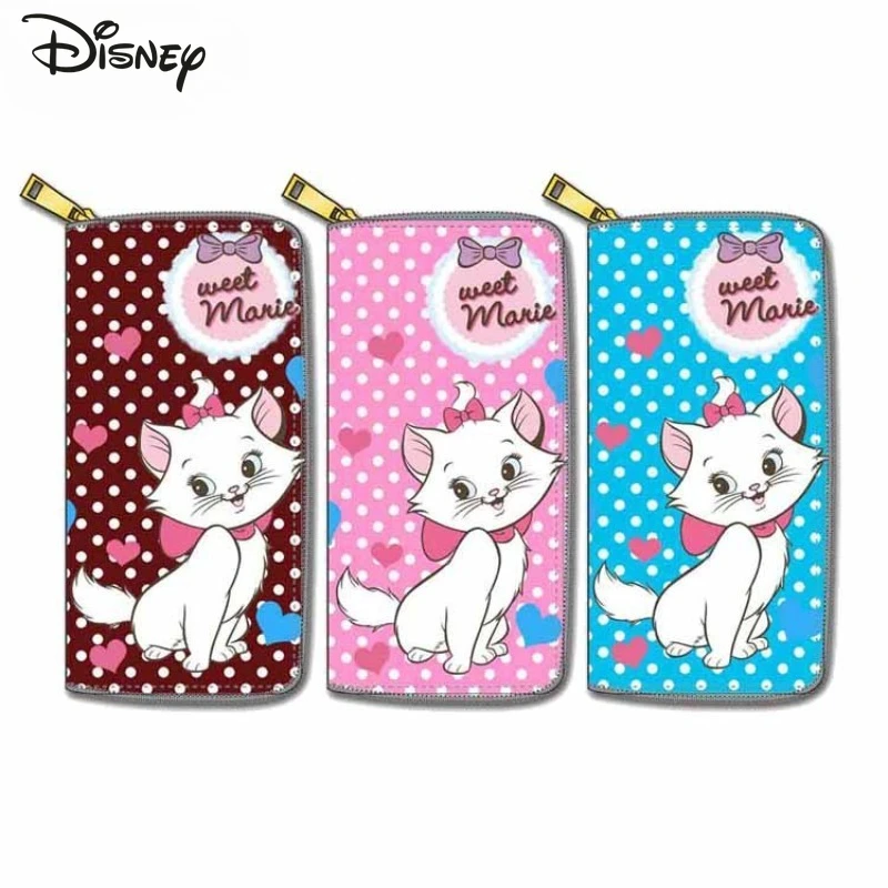 Disney Mary Cat 2025 New Women's Long Wallet Fashionable and High-quality Women's Card Bag Storage Cartoon Versatile Zero Wallet