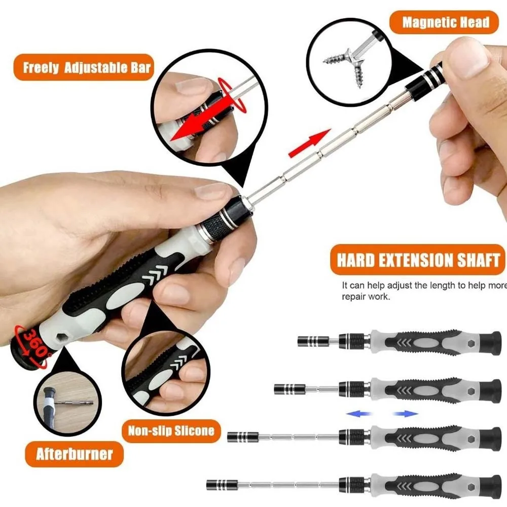 

Precision 115 in 1 Screwdriver Set Screw Nuts Bits Kit Disassembly Multi-bits Screwdriver with Box Multi-function