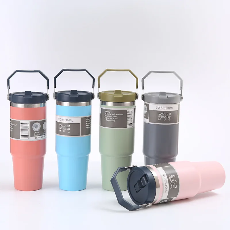 30oz portable car Cup 304 stainless steel insulated cup Cold outdoor portable ice bullion cup wholesale