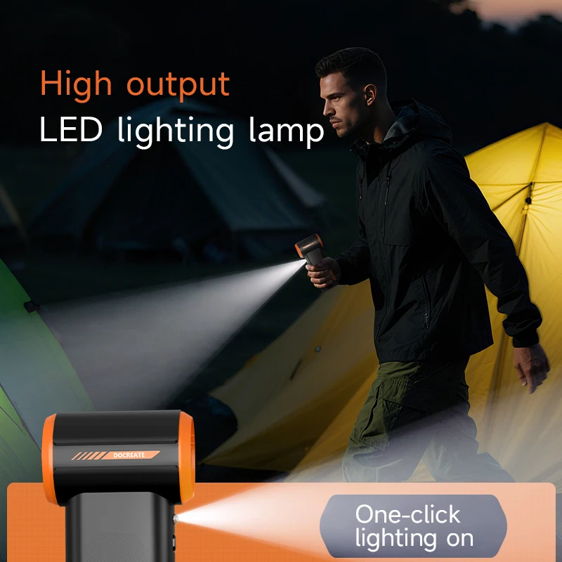 2025 Multifunktionaler heftiger Turboventilator, 8000 mAh, große Kapazität, 4 Geschwindigkeiten, starke Saugkraft, tragbarer kabelloser elektrischer Staubsammler