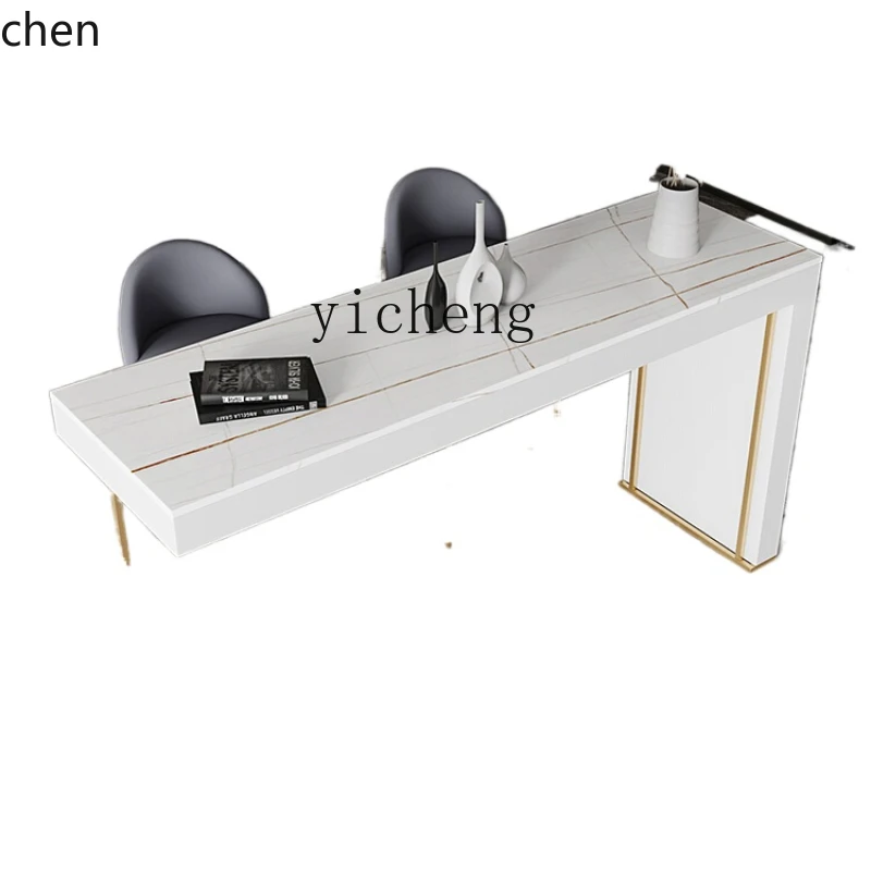 YFY Home Partition Wall Long Table Moderne minimalistische Stehtisch- und Stuhlkombination