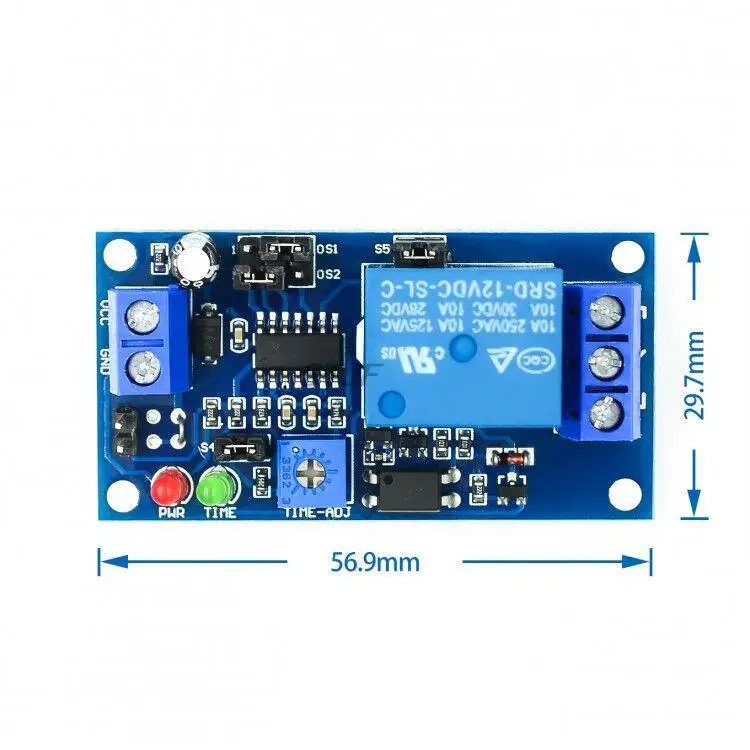 

12V normally open trigger delay relay Delay circuit module vibration alarm module