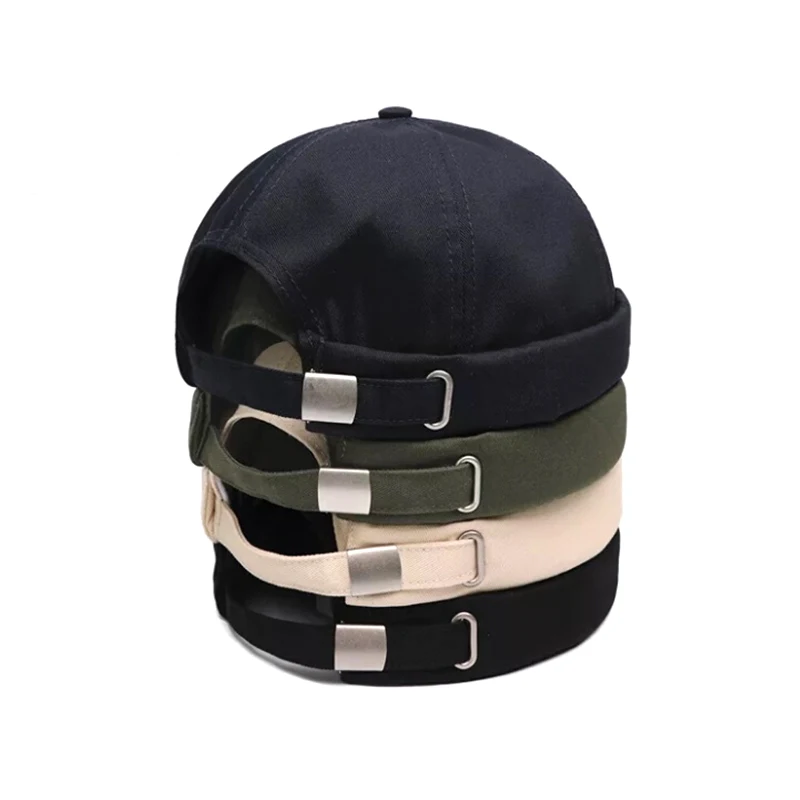Cotton Vintage Brimless Baseball Snapback Caps Hip Hop Skull Hats Adjustable High-quality Practical