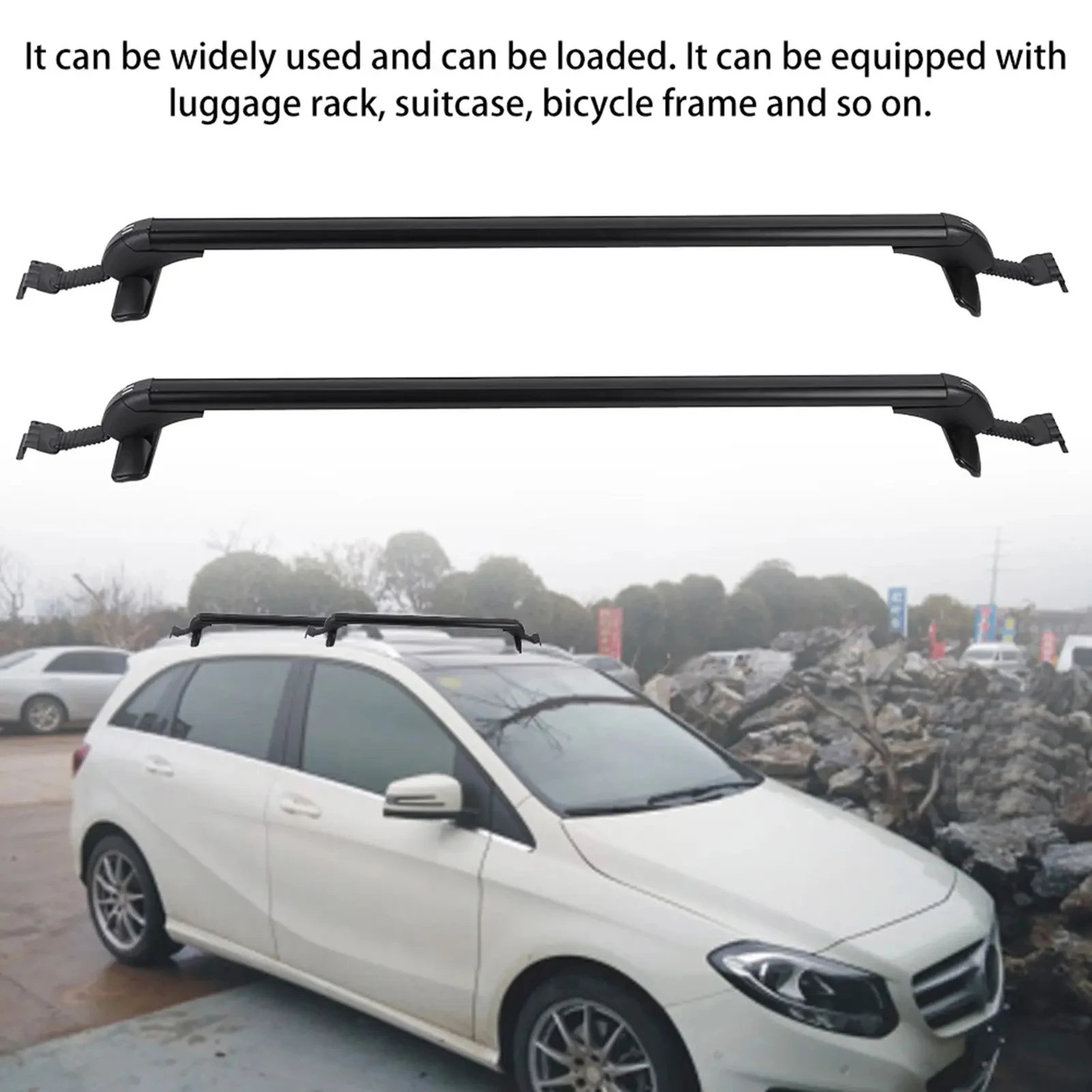 Car Top Luggage Roofs Rack Universal Roofs Rack Aluminum Car Top Luggage Roofs Rack Easy Installation For Home Everyday Vacation