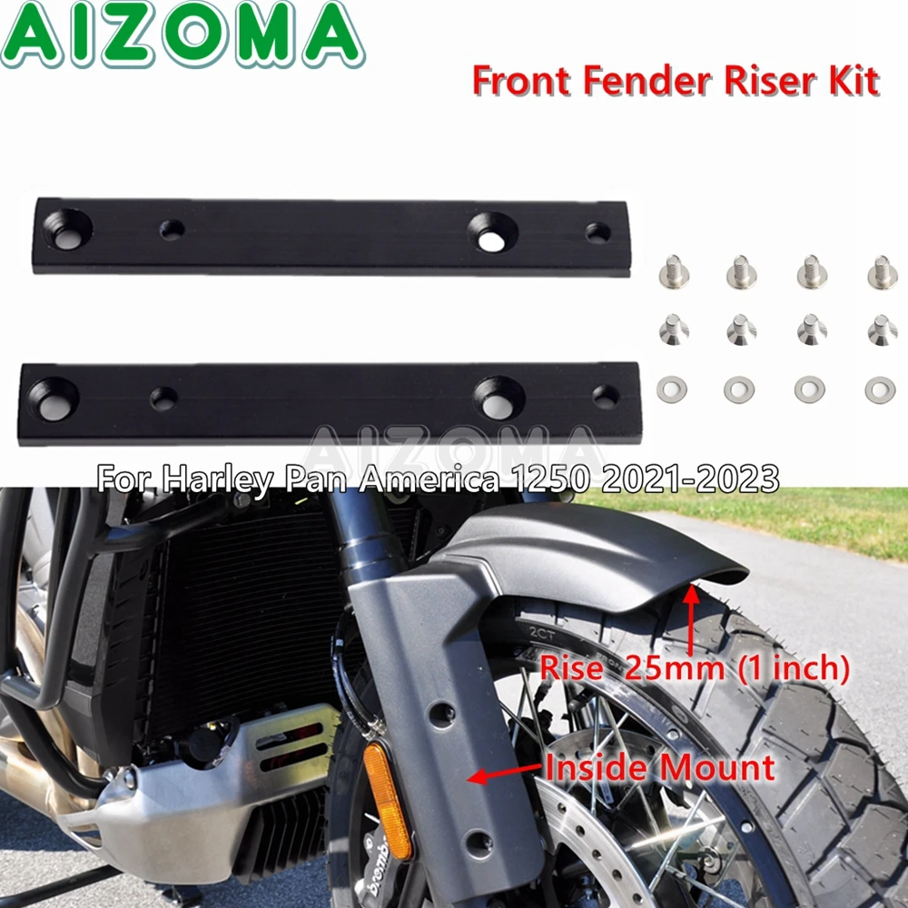 

Подъемный кронштейн переднего крыла мотоцикла, подъемный 25 мм, 1 дюйм, комплект подъемников брызговиков для Harley Pan America 1250 RA1250 RA1250S 2021-2024