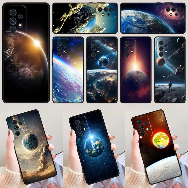 Earth From Space Astronomy For Samsung Galaxy A52 A72 A73 A20e A21S A50 A70 A11 A12 A42 A31 A40 A51 A71 A32 A80 A91 Phone Case