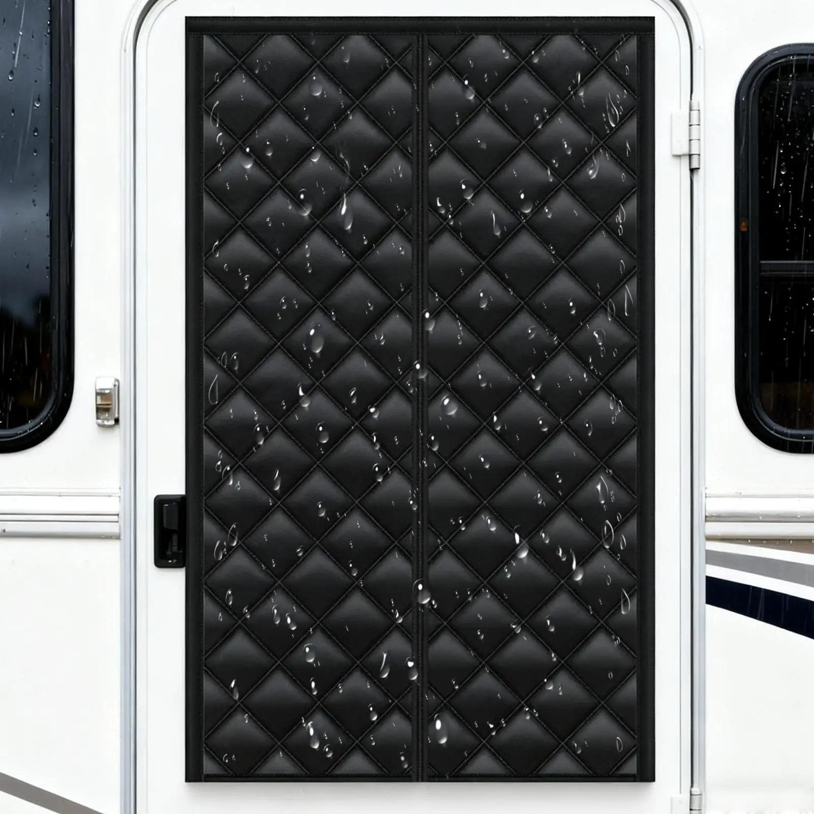 

Rv Door Insulation Curtains 33X80Inch Windproof Screen Magnetic Screen Door For Travel Outdoor Camping Winter Protection Home