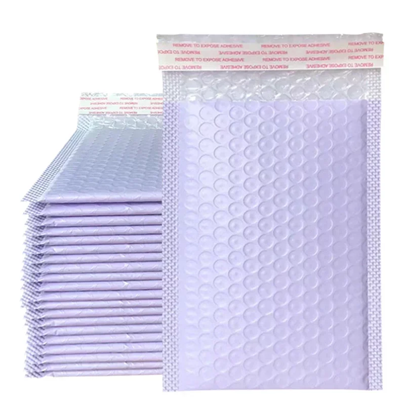 100 Stück Luftpolstertaschen, rosa Poly-Luftpolsterumschläge, selbstklebende, gepolsterte Umschläge, Geschenktüten für Buch, Zeitschriften, gefütterte Versandtaschen, selbstklebend
