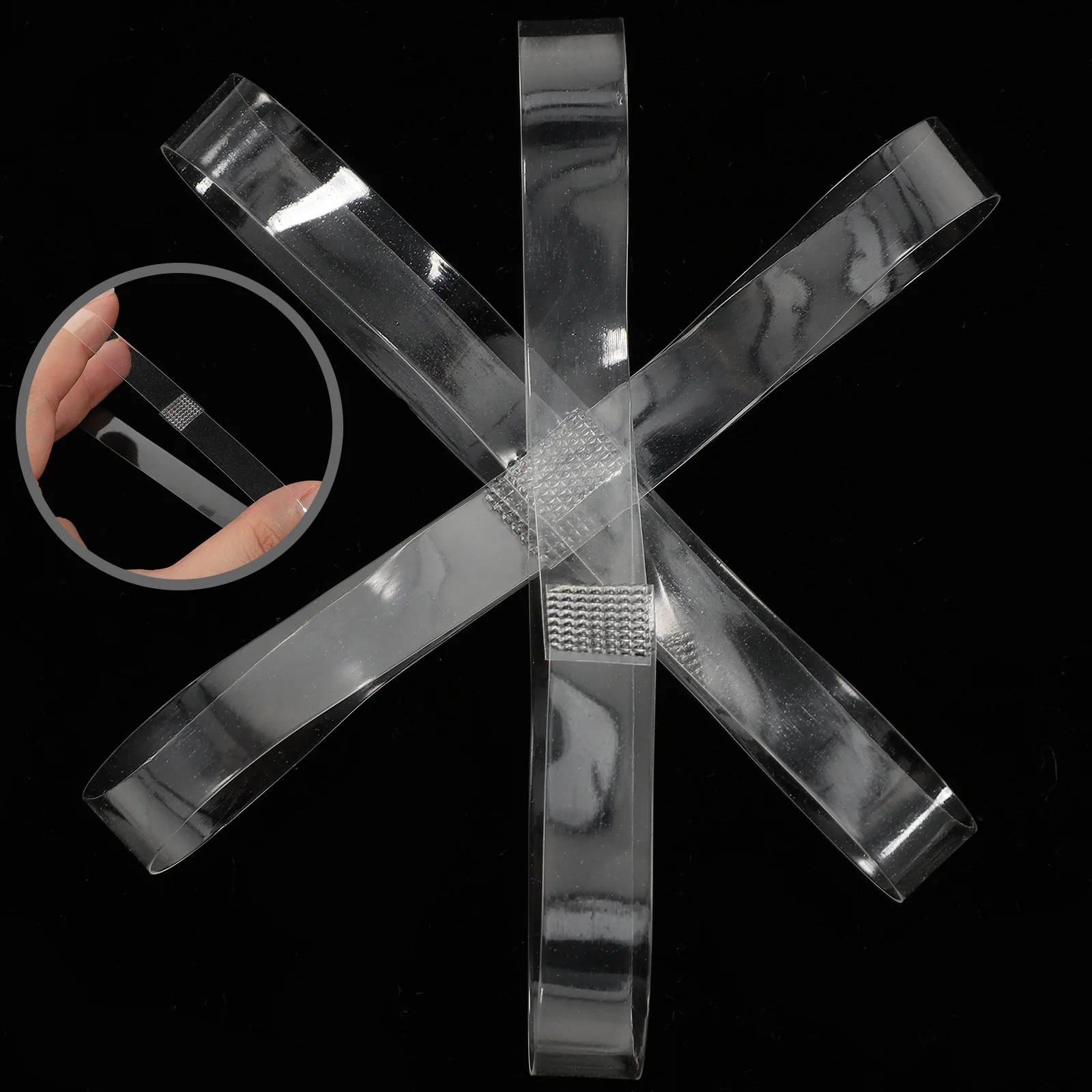 8 أزواج من أشرطة الكعب المرنة الشفافة المتينة تثبيت أربطة الأحذية عالية الكعب المضادة للانزلاق استبدال الملحقات حزام الحذاء #2