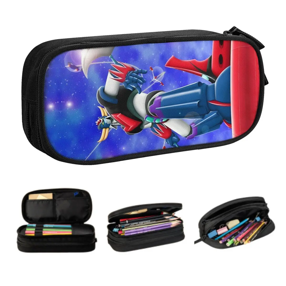 

Custom Robot G-Grendizeres Cute Pencil Cases Girls Boys Big Capacity Anime Manga Goldrake Pencil Bag Pouch Students Stationery