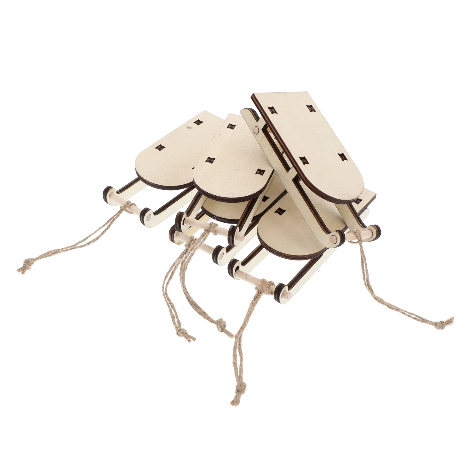 

5Pcs Mini Sleighs Wooden Christmas Decorations Xmas Sled Sleighs for Party Festival Home Decor Mini Sleigh Wood Sleigh