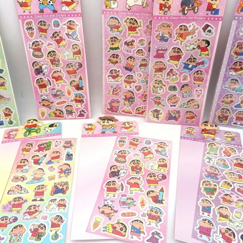 NOWE Naklejki Crayon Shin-Chan Kreskówkowe Naklejki Ozdobne Naklejki do Dziennika Uczeń Artykuły Papiernicze Naklejki do Notatnika Naklejki dla Dzieci Prezent Urodzinowy