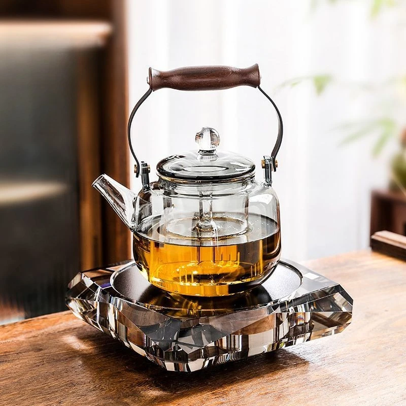 

Crystal glass tea maker electric ceramic stove tea pot plug-in tea stove