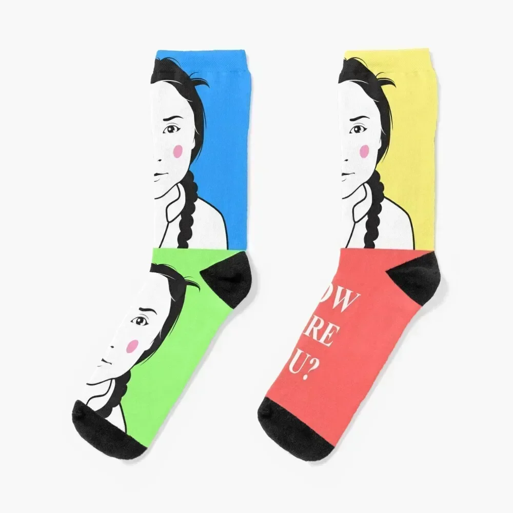 

Greta Thunberg Socks funny gift Sports Climbing Children's Socks For Women Men's