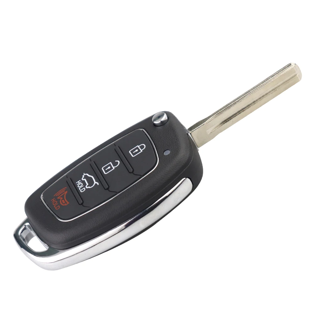 4 Buttons Flip Remote Car Key Shell Case For Hyundai Santa Fe Mistra Accent Santa Elantra Solaris Tucson I30 I40 I45 Fob Cover - view 2