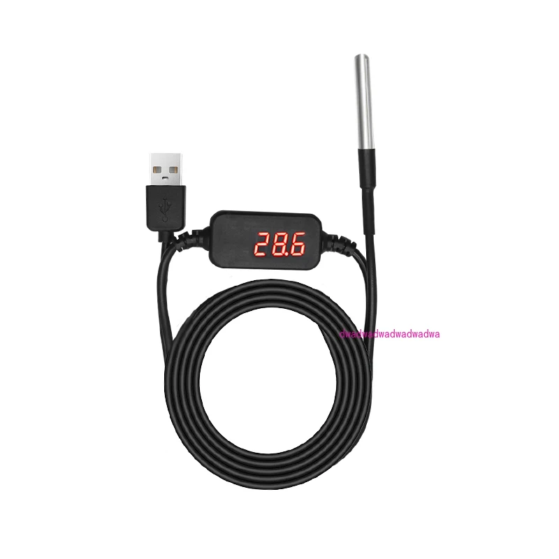 

High-precision USB temperature sensor acquisition and display module Industrial grade DS18B20 waterproof MODBUS serial port